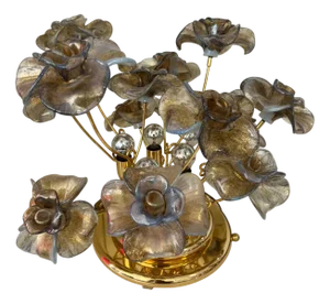 Table Lamp in Brass and Murano Glass