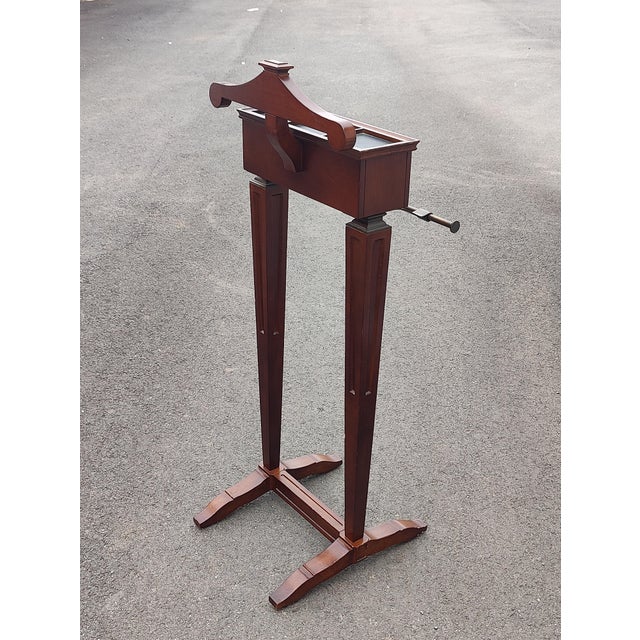 Vintage Cherry Wood Valet Butler For Sale - Image 4 of 8