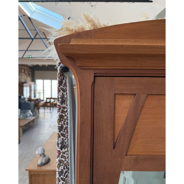 Large Art Nouveau Bonnetière in Mahogany, 1890s For Sale - Image 5 of 14