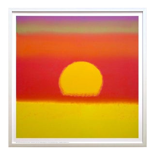 Andy Warhol Foundation Lithograph Print Modernist Framed Pop Art Poster " Sunset " 1972 For Sale