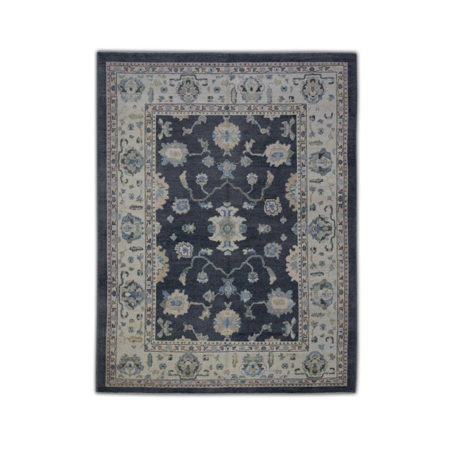 Modern Turkish Oushak Rug 8'4" x 10'7" For Sale In Houston - Image 6 of 6