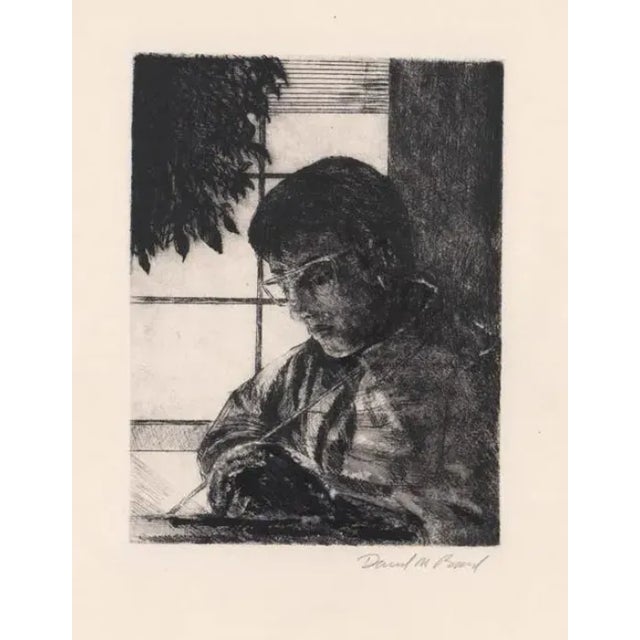 Portraiture David Baird Portrait of Artist Etching For Sale - Image 3 of 3