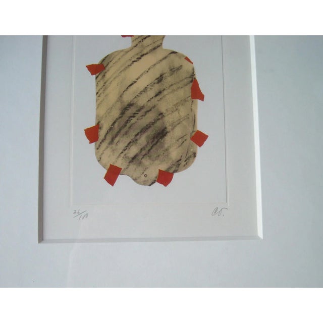 Claes Oldenburg , hot water bottle,pencil signed and dated, He lived in London in plate) in 1966, the image itself is 7.5...