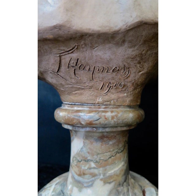 Vintage Early 20th Century Terra Cotta Figural Sculpture For Sale - Image 9 of 11