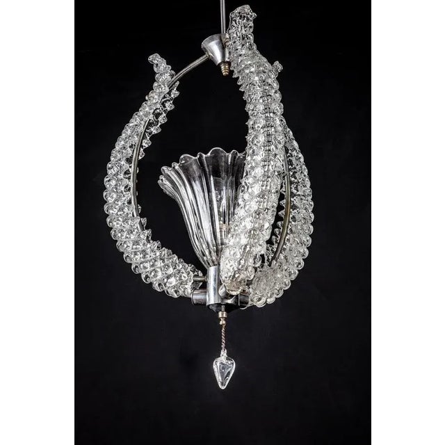Glass Murano Glass Chandelier by Ercole Barovier, 1940s For Sale - Image 7 of 13
