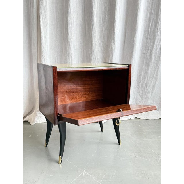 Mid-Century Modern Wooden Bedside Tables by Vittorio Dassi, 1950s, Set of 2 For Sale - Image 9 of 18