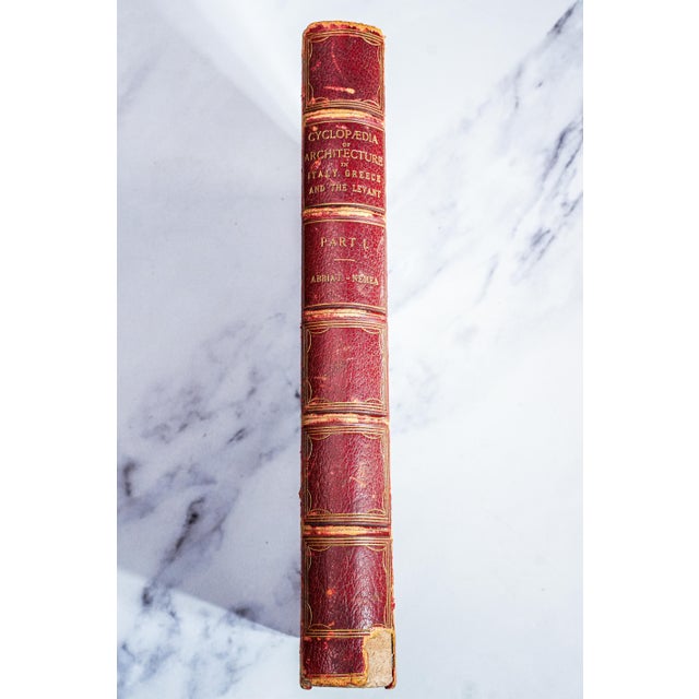 Victorian Interesting Architecture of Italy, Greece and Levant Antique Leather Spine Victorian Book For Sale - Image 3 of 12