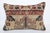 Art Deco Antique Handmade Double-Knotted Tribal Rug Lumbar Pillow Cover, 16" X 24" For Sale - Image 3 of 10