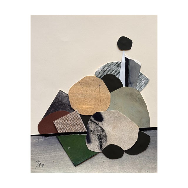 "Vessel 3" Original Mixed-Media Framed Collage on Paper by Zac Woodiel For Sale - Image 4 of 11