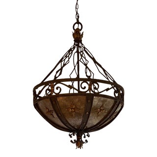 Fine Art Handcrafted Bronze Finish Pendant Light For Sale
