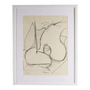 1960 Abstract Ink Drawing by Harry Hilson