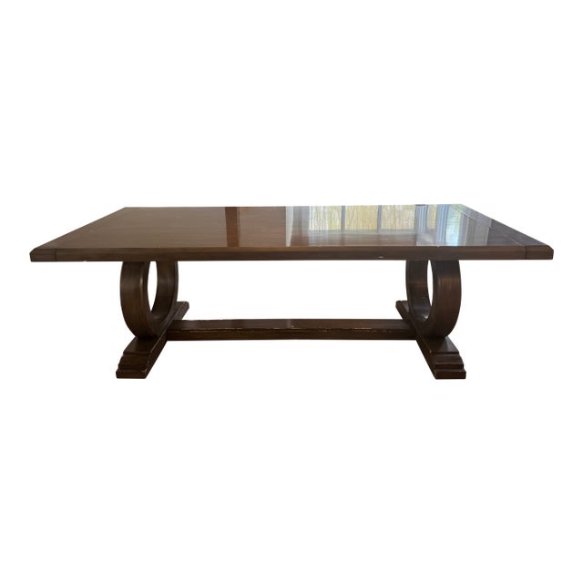 Chaddock Trestle Dining Table With Leaves For Sale