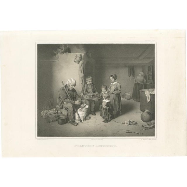Pehr Wickenberg, Fransysk Interieur Genre Scene, Lithograph, 1850 For Sale - Image 11 of 11