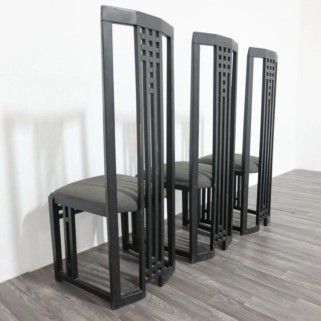 Tris Wooden Throne Chairs by Giorgetti, 1980s, Set of 3 For Sale - Image 15 of 18