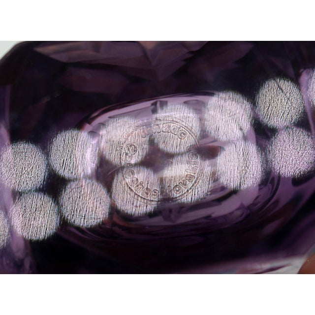C. 1920s Art Deco Czechoslovakian Amethyst Glass Perfume Bottle For Sale - Image 4 of 4