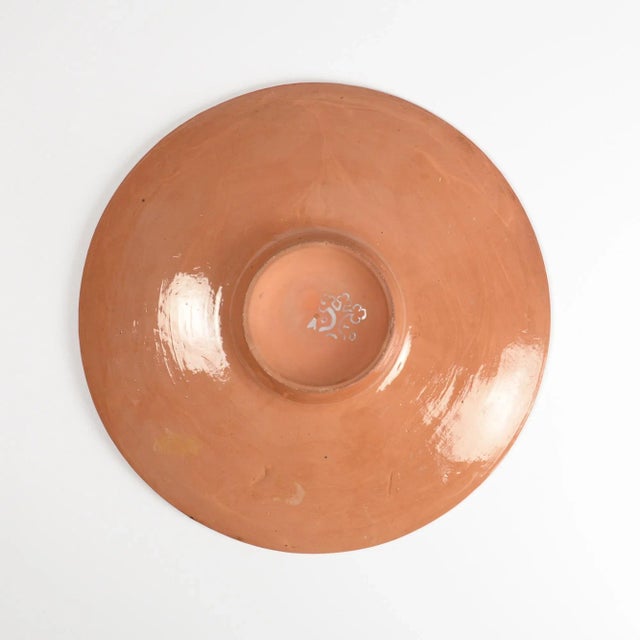 Mid-Century Decorative Hand-Painted Ceramic Plate, 1950s For Sale - Image 11 of 13