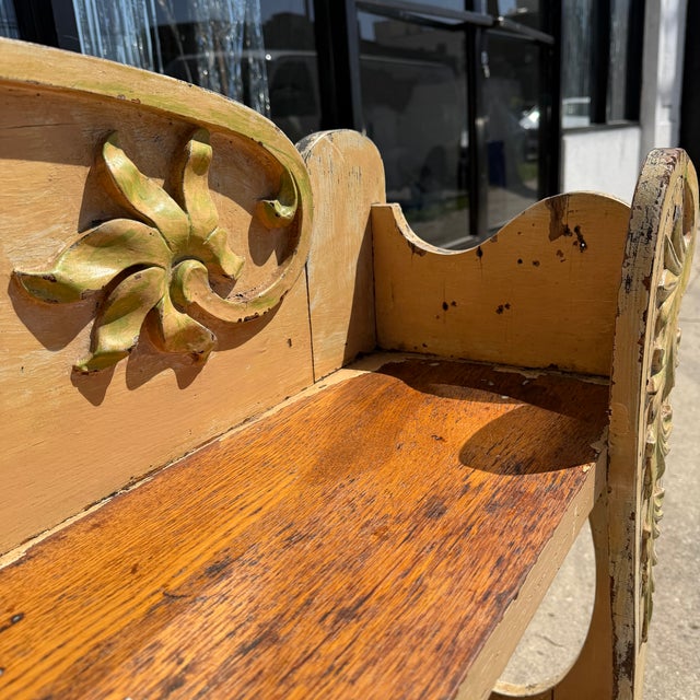 Antique Italian Floral Wooden Shelving For Sale - Image 4 of 13