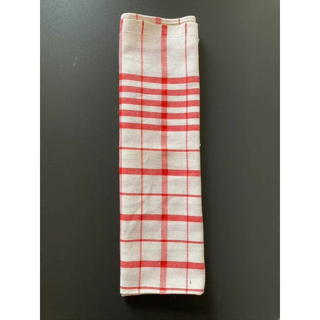 Red and White Picnic Napkin From Romania For Sale - Image 4 of 12
