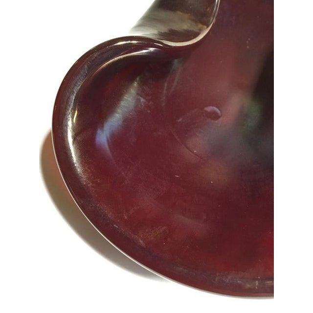 Mid-Century Modern Rubin Color Blown Paste Glass Bowl, Italy, 1960s For Sale - Image 10 of 18