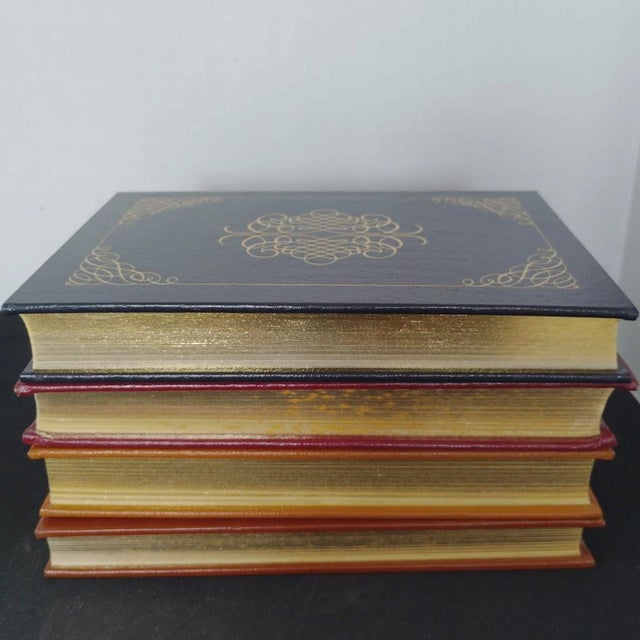 Vintage Easton Press the 100 Greatest Books Ever Written Collector's Edition Books Full Leather Gold Trim Set of 4 Classics For Sale - Image 4 of 10