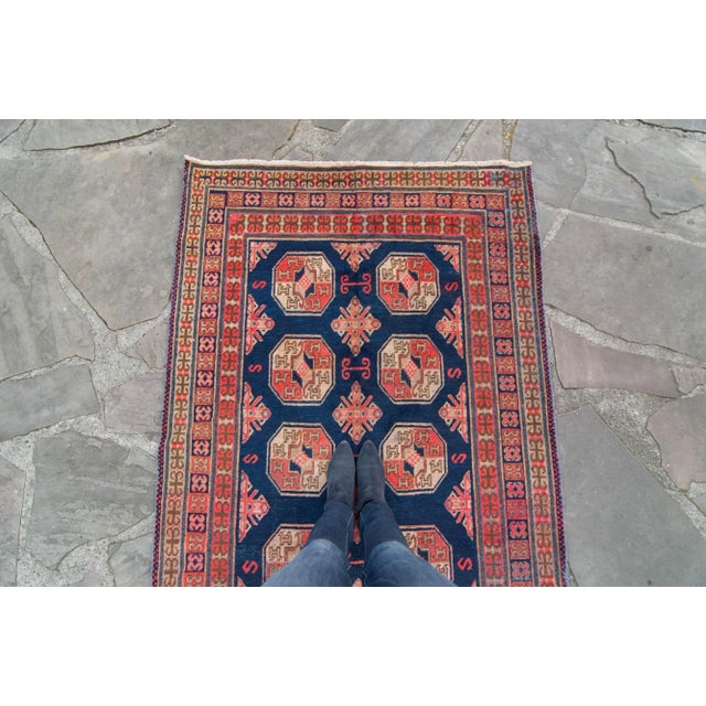 1920s Antique Khotan Red Brown Wool and Cotton Hand-Knotted Rug - 4’5” X 8’5” For Sale - Image 4 of 11