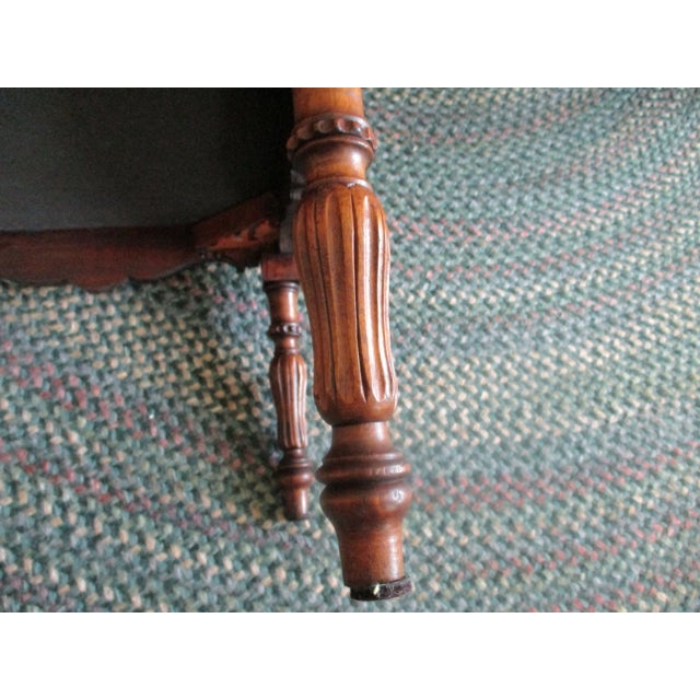 Antique Vintage Victorian Carved Walnut Corner Italian Chair Face & Griffons For Sale - Image 15 of 15