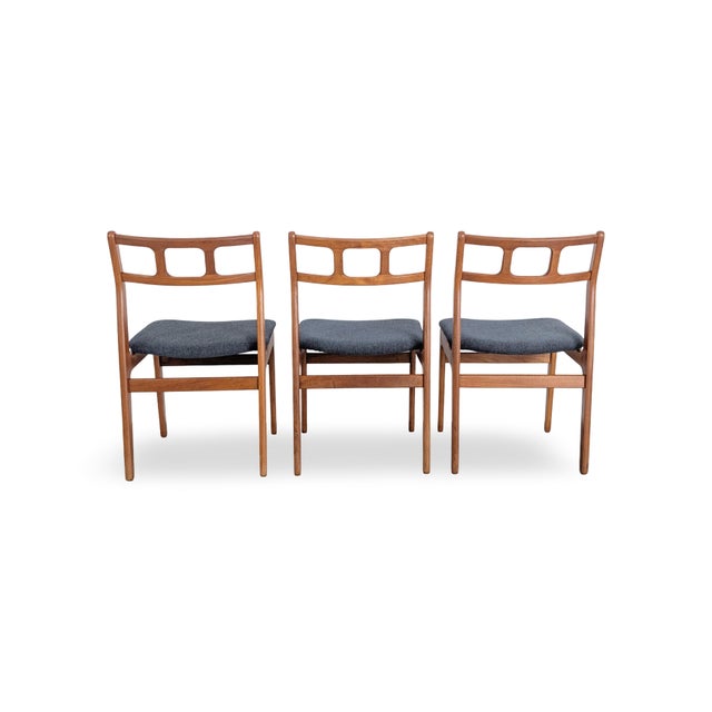 Mid-Century Stühle Danish Teak, 1960s, Set of 3 For Sale - Image 5 of 10