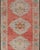Vintage Turkish Oushak Gallery Runner With Floral's in Orange and Green 4'7 X 10'3 For Sale - Image 4 of 12