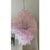 Contemporary pink “tronchi” chandelier murano glass elements.”tronchi”are blown inside a wooden mold, into which the hot...