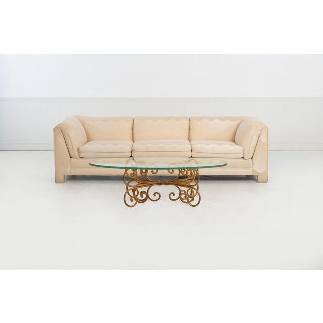 Mid-Century Modern 1960s Gilt Wrought Iron Coffee Table in the Style of Maison Jansen For Sale - Image 3 of 11