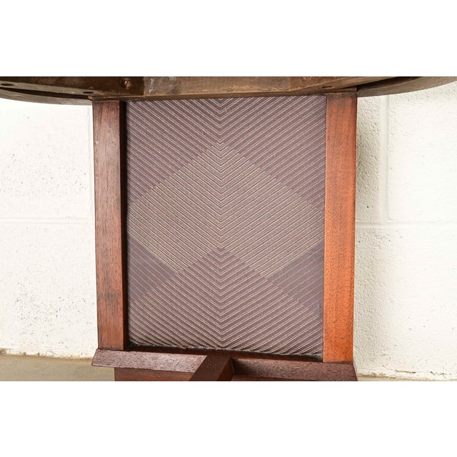 Brown Frank Lloyd Wright for Heritage Henredon Taliesin High Back Armchair, 1950s For Sale - Image 8 of 10
