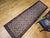 Persian Vintage Malayer Runner Rug, Hand-Knotted Wool, Geometric Pattern, 3x9, Ivory & Blue For Sale - Image 3 of 13