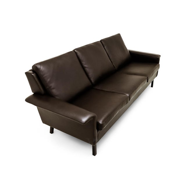 Mid-Century Modern Mid-Century Danish Model 3330 Leather Sofa by Arne Vodder for Fritz Hansen, 1960s For Sale - Image 3 of 14