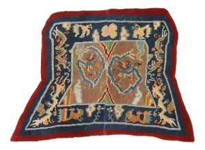 Tibetan Dragon Horse Cover Textile Rug, 2' 5" X 4'