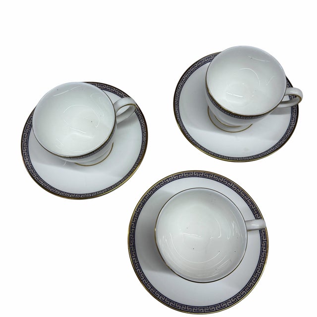 Wedgwood Vintage Wedgwood England Palatia Pattern Cup & Saucer - Set of 6 For Sale - Image 4 of 7