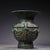 This is a striking vintage Chinese bronze vessel, crafted in the archaic style of ancient Shang and Zhou dynasty ritual...