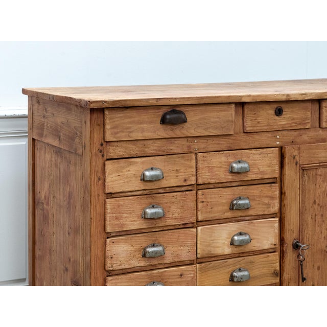 Antique Fir Wood Workshop Cabinet, 1930s For Sale - Image 17 of 18