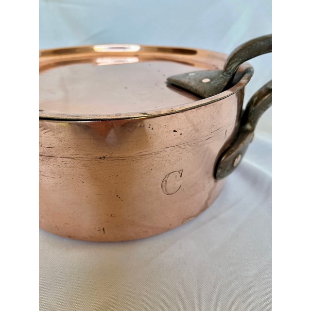 Mid 20th Century Vintage Jones Brothers Copper Pan With Lid For Sale - Image 5 of 12