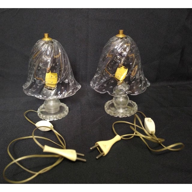 The lamps are in Murano glass and are attributed to Barovier &Toso for form and style. No label. The colori Is...
