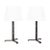 Metal Pair of 'Sellier' Stitched Black Leather Lamps by Design Frères For Sale - Image 7 of 7