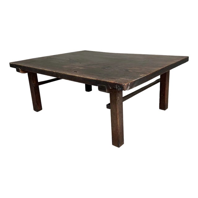 Taishō Period Minimalist Low Wooden Table, Japan, 1920s For Sale