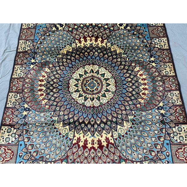 Islamic Hand-Knotted Afghan Gonbad Dome Design Medallion Rug - 6'10" X 5'0" For Sale - Image 3 of 12