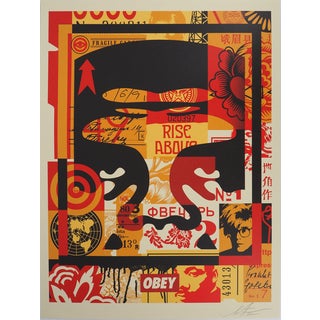 Shepard Fairey, Face Collage I, Lithograph For Sale