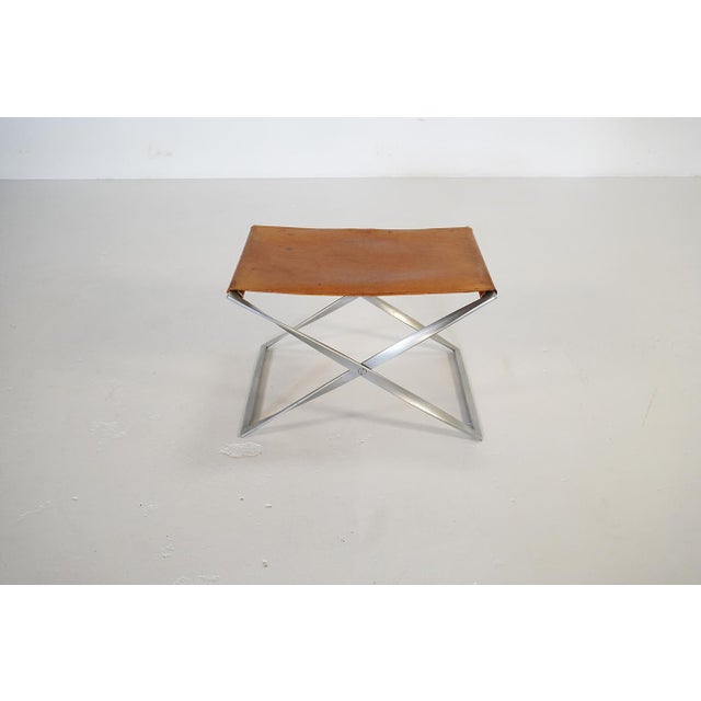 Mid-Century Modern Pk91 Folding Stool by Poul Kjaerholm for E. Kold Christensen, Denmark, 1960s For Sale - Image 3 of 15