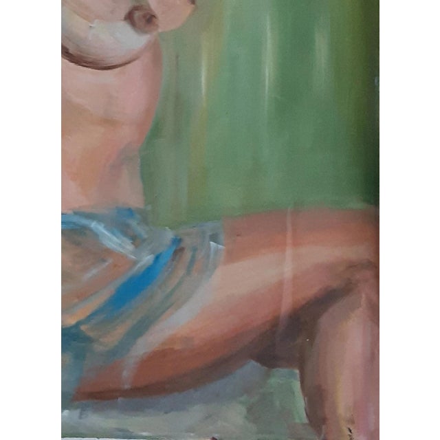 1970s Nude Figure Oil Painting, Ukrainian Artist Artemieva, Canvas For Sale - Image 6 of 6