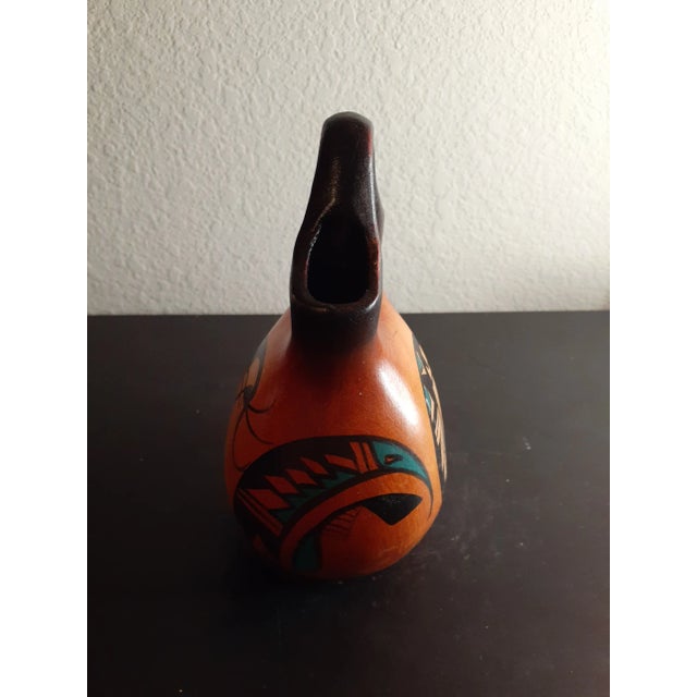 This is an EXQUISITE Pueblo Ceramic 4"x7" Wedding Vase Made in Mexico. Procured during personal travel BOX 38