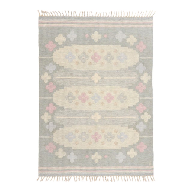 Anna Johanna Ångström Swedish Scandinavian Röllakan Rug - 05'06 X 07'08 For Sale
