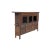 This is a solid wood carving shrine altar table cabinet in brown color. It has five drawers and two doors but shares one...
