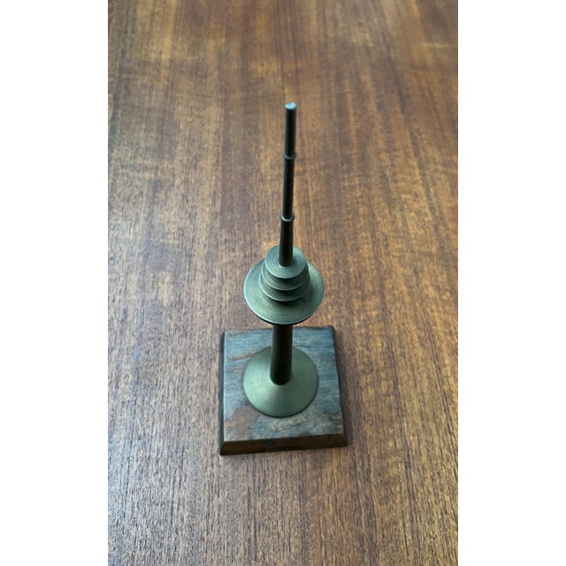 Vintage Metal Hamburg Telemichel TV Tower Model, 1970s For Sale - Image 6 of 11