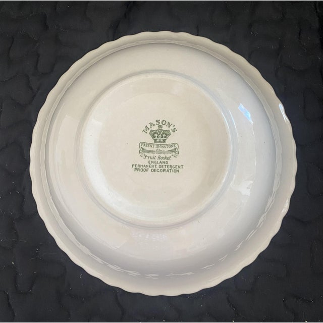 Green Mid 20th Century Mason's Transferware Green Serving Set of 4 For Sale - Image 8 of 14